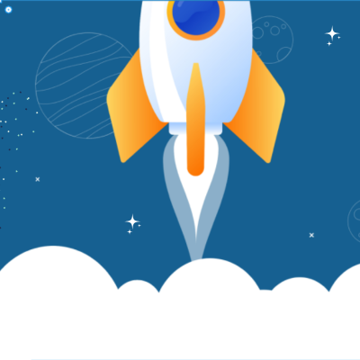 blue rocket landing